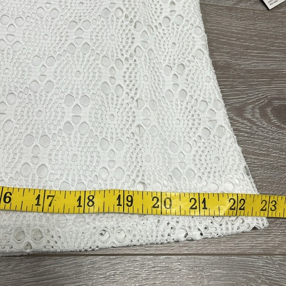 NWT Nine West Short Sleeve Cold Shoulder Crochet Lace Blouse L - Picture 8 of 15